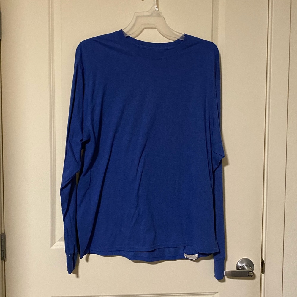 Blue Hanes Long-Sleeve Tee